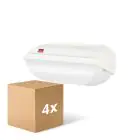 Voordeelpak 4x Philips LED Beveiliging Coreline BWC110 Wit 9W 900lm - 830 Warm Wit | 242x110mm - IP54 - Lichtsensor